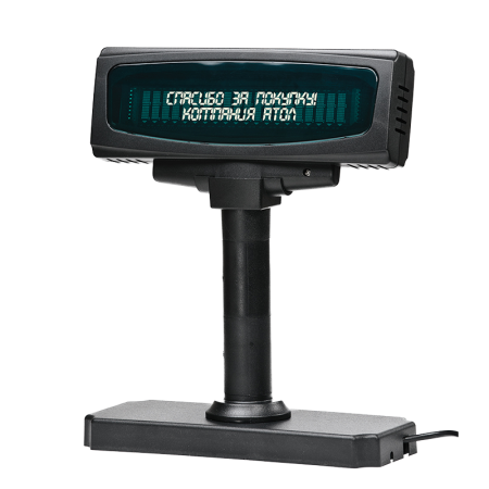 Дисплей покупателя АТОЛ PD-202S RS черный, зеленый светофильтр